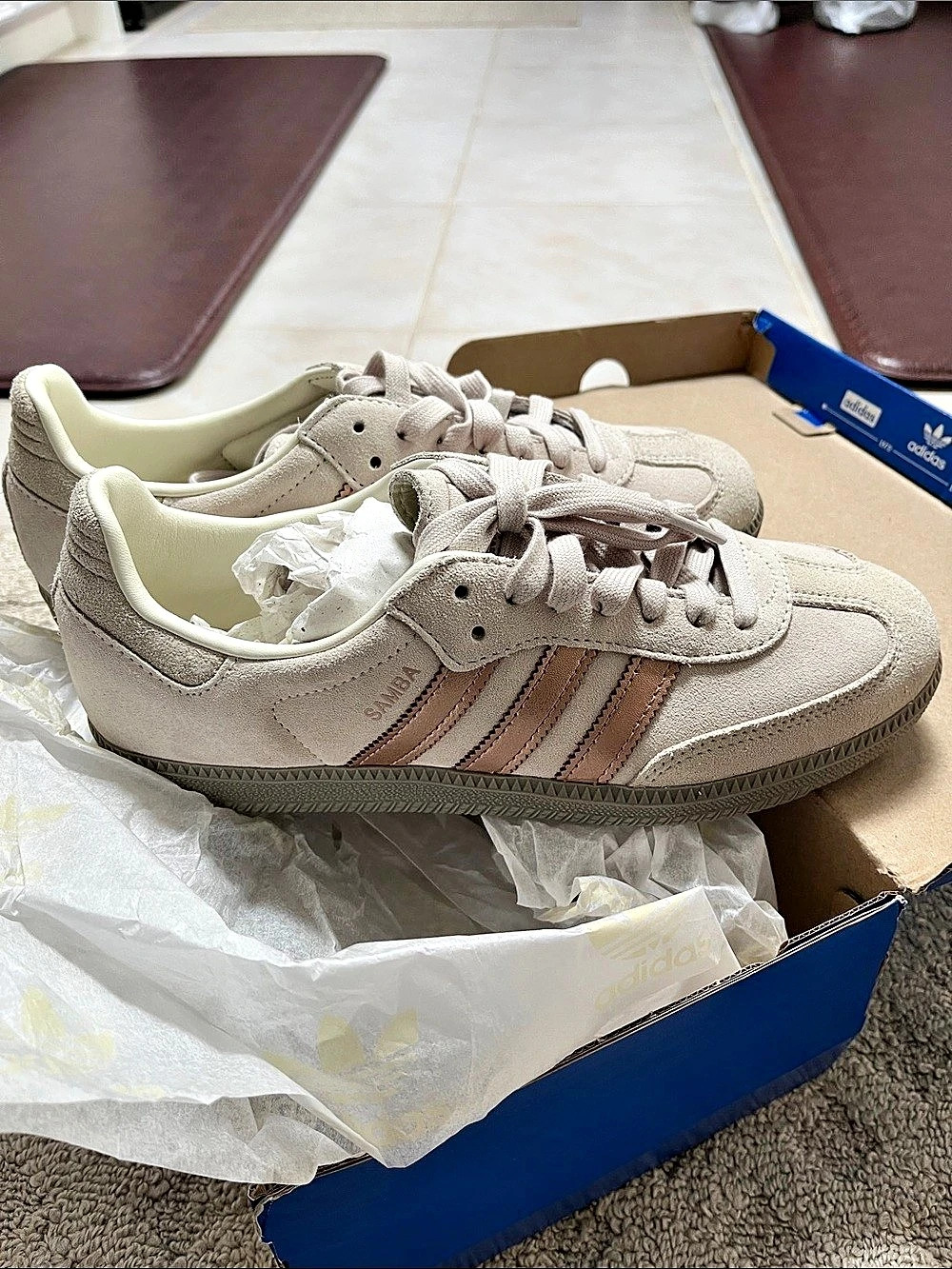 adidas Samba OG W Sneakers Cream & Copper US 9